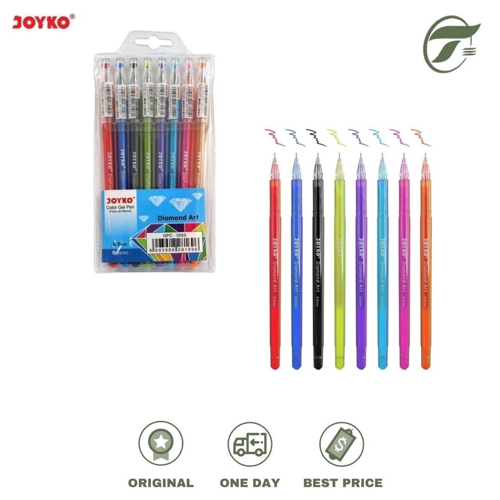 

BALLPEN GEL WARNA 0.5MM GPC-296 DIAMOND ART 2 8PCS/PACK JOYKO