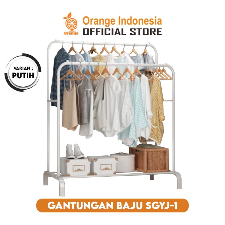 Stand Hanger Double Stand Hanger Korea Gawang Gantungan Pakaian Serbaguna WHI FURNITURE SHOP