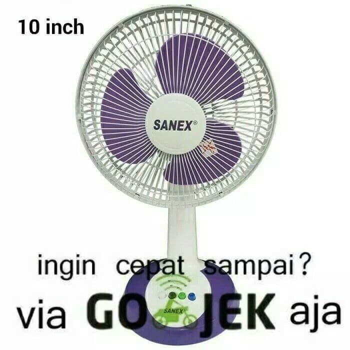 Kipas Angin Duduk / Meja / Desk Fan 10 inci Sanex 1088 SNI