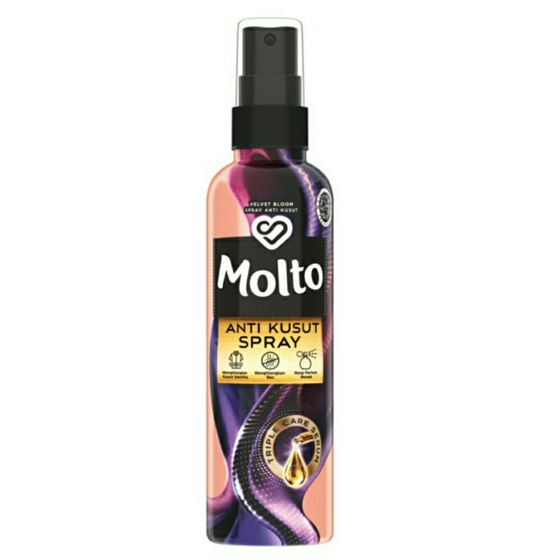 MOLTO ANTI KUSUT SPRAY 100ML / MOLTO VELVET BLOOM SPRAY ANTI kUSUT 100ML