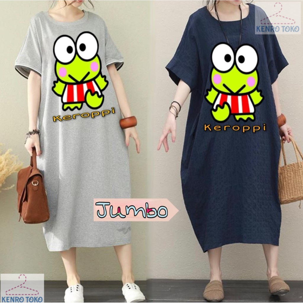 Baju Long Dress Wanita Jumbo Froggy Murah Gamis Longdress Muslim Rok Panjang Pakaian maxi Dres