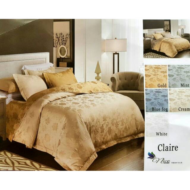 BED COVER + SPREI KING KOIL SERAT BAMBU. PREMIUM QUALITY