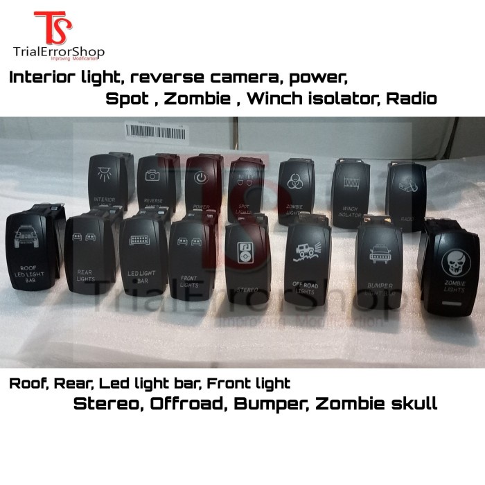 Saklar led bar on off lampu tembak Switch roof led bar offroad