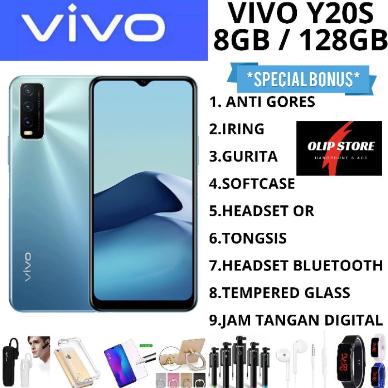 VIVO Y20S 8/128 RAM 8GB ROM 128GB GARANSI RESMI - HP VIVO