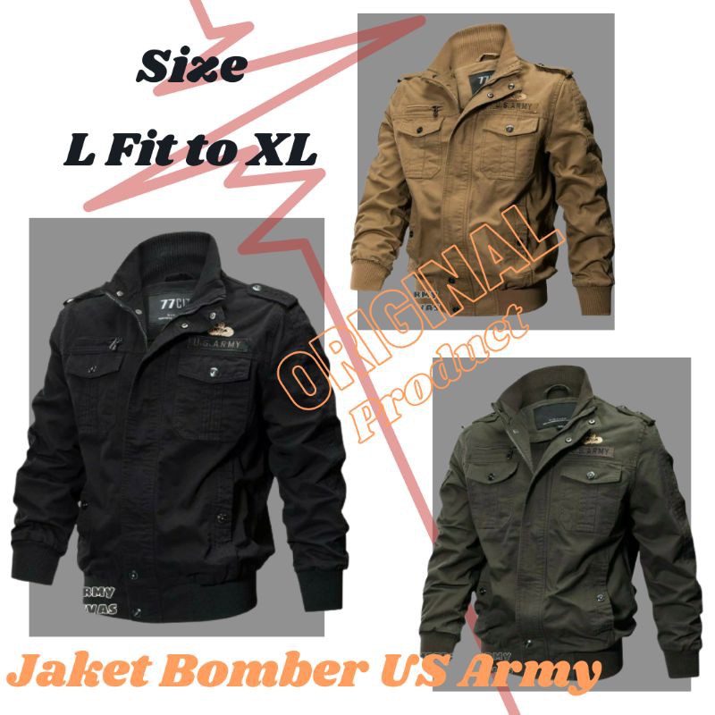 JAKET WEEKS | JAKET BOMBER US ARMY BAHAN CANVAS PREMIUM KUALITAS ORIGINAL | JAKET PRIA