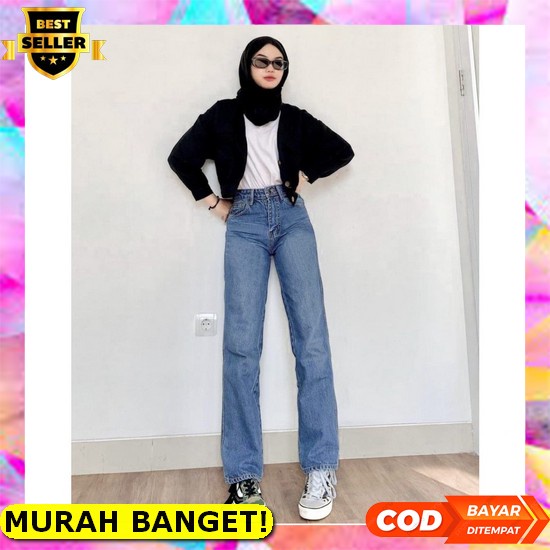 Celana Boyfriend Wanita Jeans Stik Balik Boyfriend Wanita Celana Boyfriend Jumbo Sobek Kekinian Prem