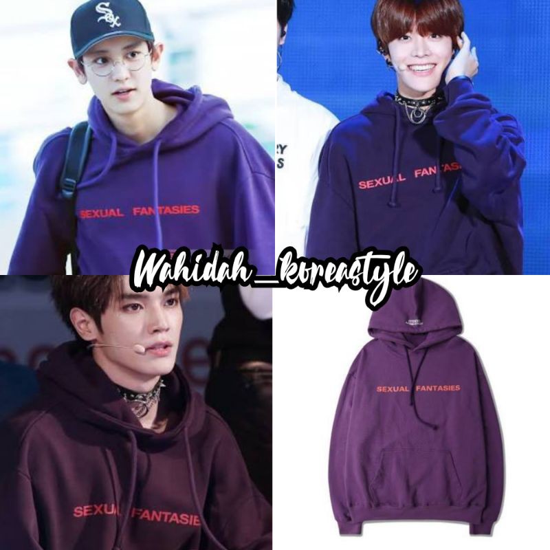 Jaket Hoodie Chanyeol EXO / Yuta & Taeyong NCT "Sexual Fantasies" Baju Idol Kpop Fashion