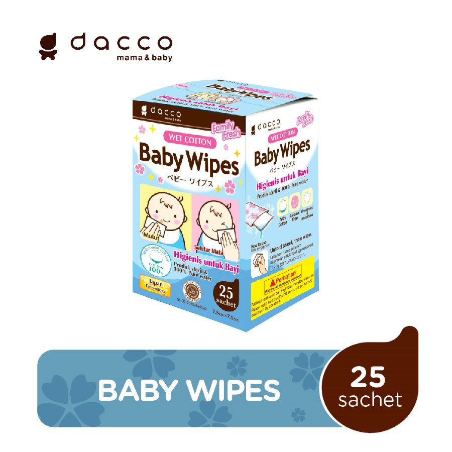 Dacco Baby Wipes | Tisu Kapas Basah Bayi