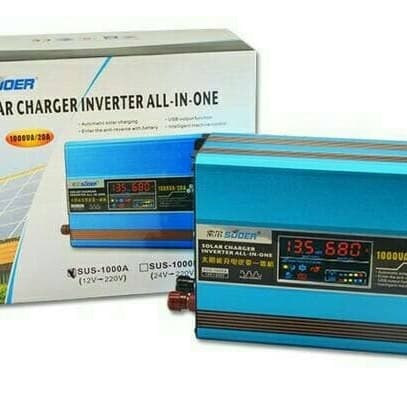 Suoer power inverter 1000 watt + solar controller charger sus- 1000a