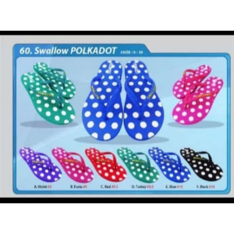 sandal swallow polkadot