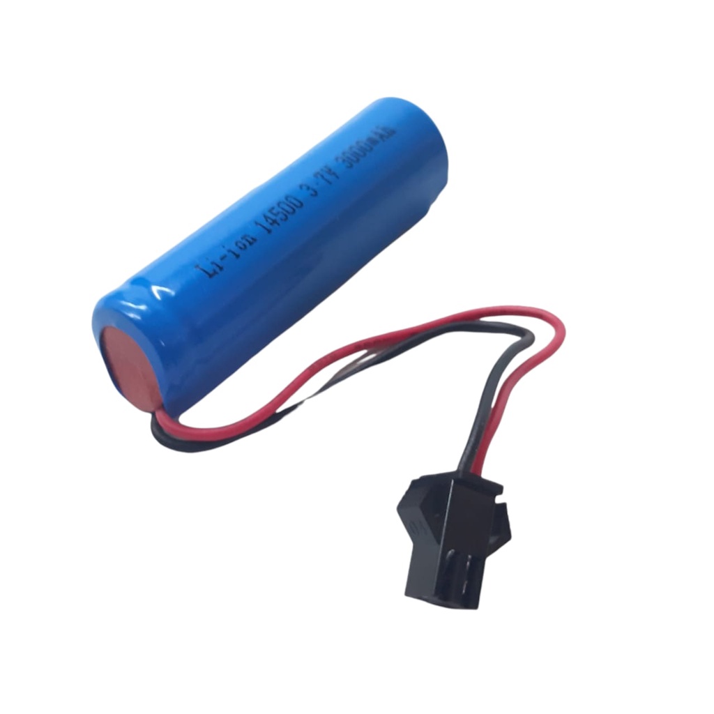 Baterai Remot RC Li-ION 14500 Soket Hitam 3.7V - 3000mAh Ukuran Baterai 1.25mm x 5cm