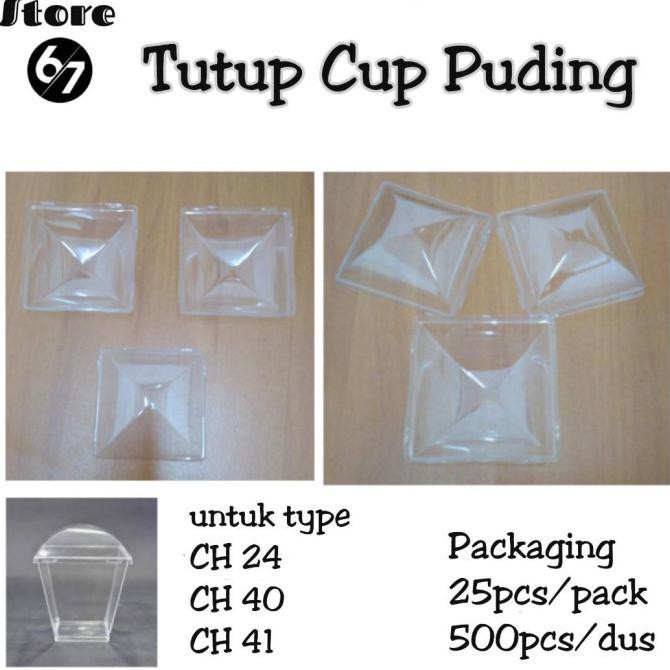 Murah Lid Tutup Cup Puding Dessert Ch-40 - 25Pcs Trendi