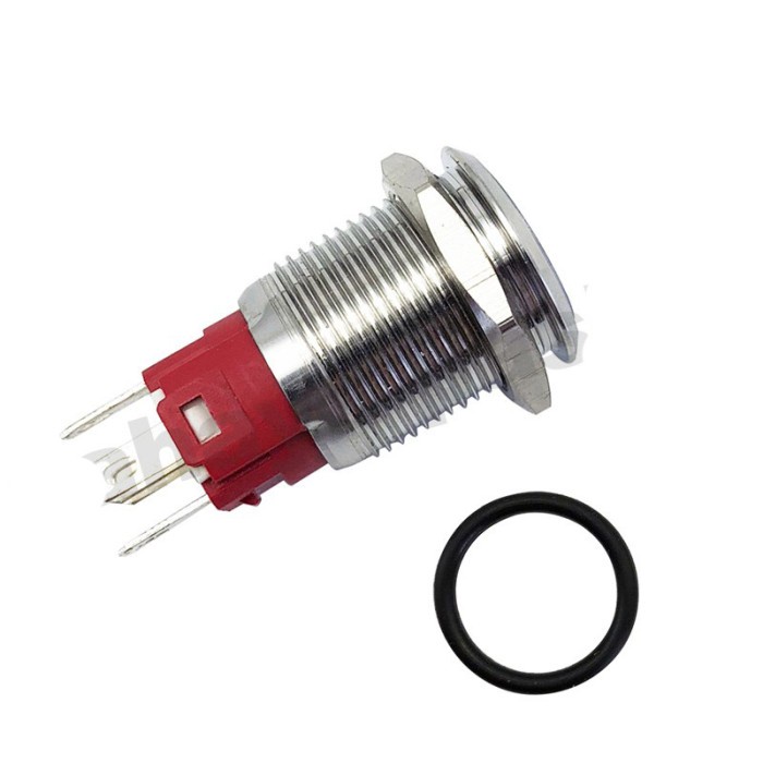 Jual Saklar On Off LED logo power merk CP Stainless Push Button Switch ...