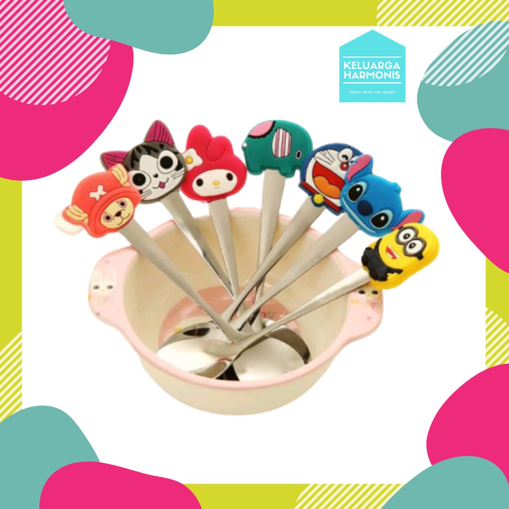 Sendok Teh Karakter Kartun Lucu Imut / Tea Spoon Stainless Steel