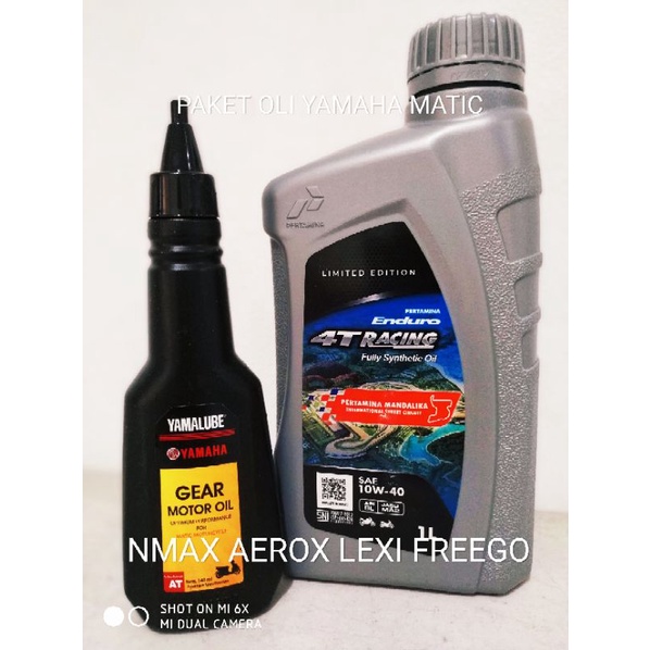 BIG SALE ! PAKET HEMAT OLI ENDURO RACING 1 L +  OLI GEAR YAMALUBE 140 ML FOR NMAX AEROX LEXI FREEGO