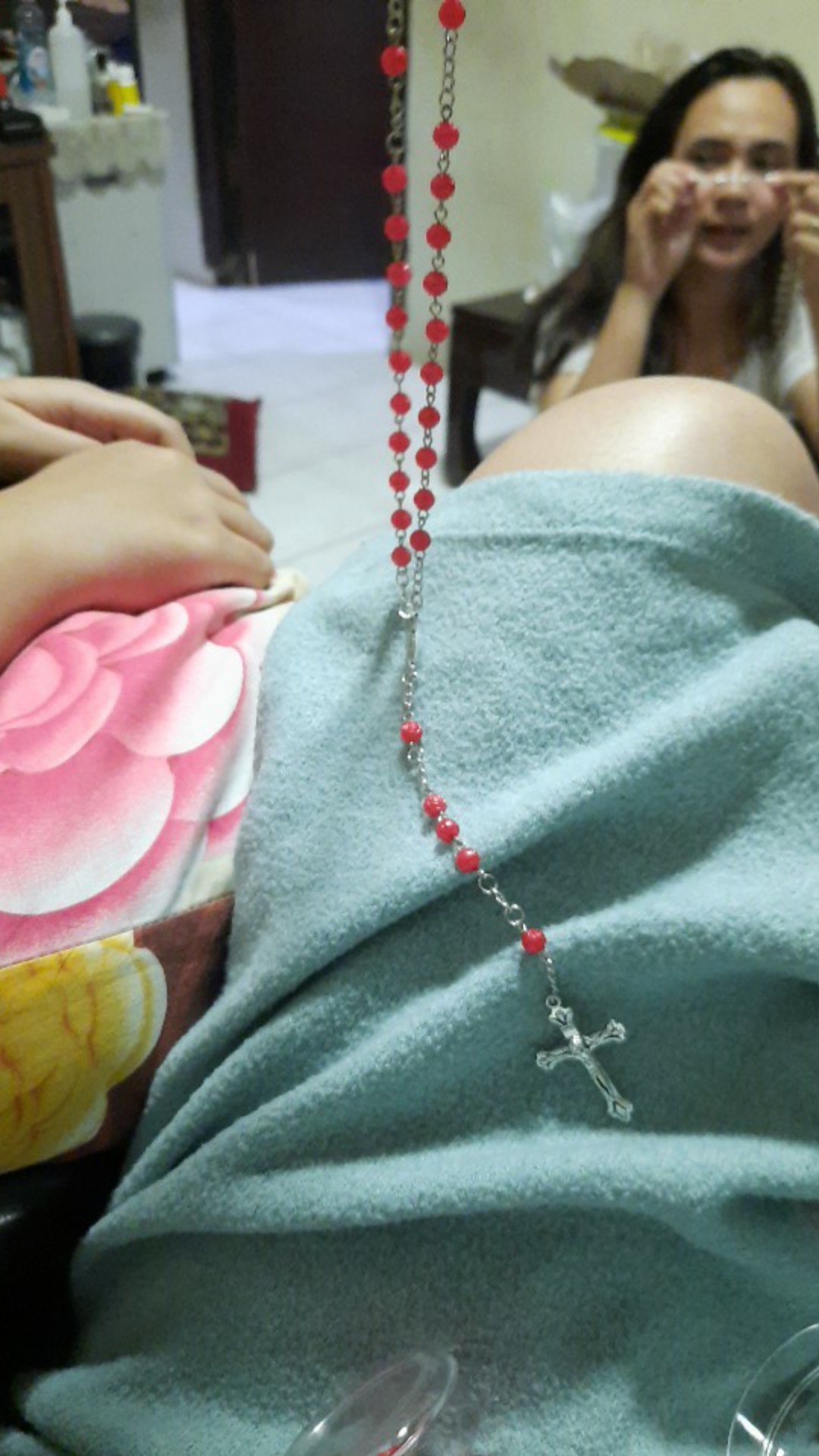 Rosario Motif Mawar Merah + Kotak