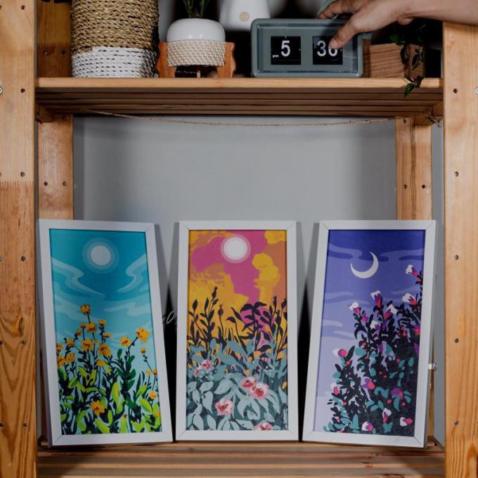 

PROMO DIY PAINT BY NUMBER KIT : BUNDLE SET PEMANDANGAN BUNGA PERALATAN MELUKIS ART SET MENGGAMBAR