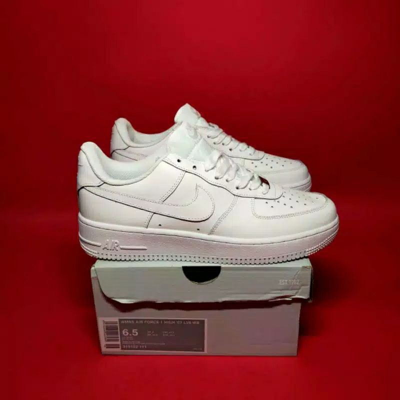 NIKE AIR FORCE 1 LOW FULL WHITE PREMIUM ORIGINAL