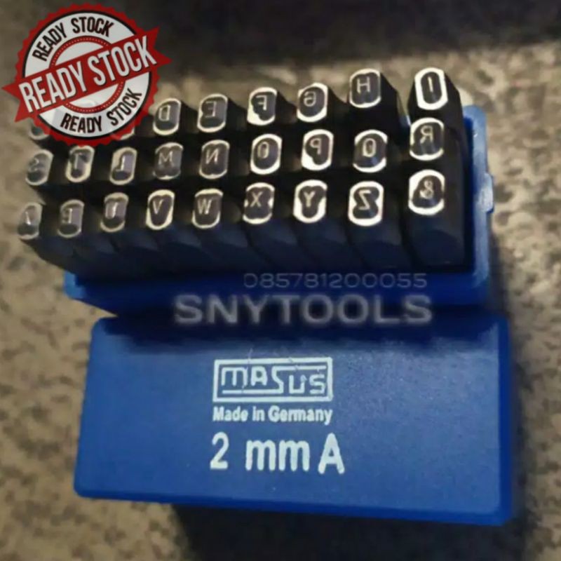 

Original MASUS Germany Huruf Ketok 2 mm Stamp Punch Letter A - Z