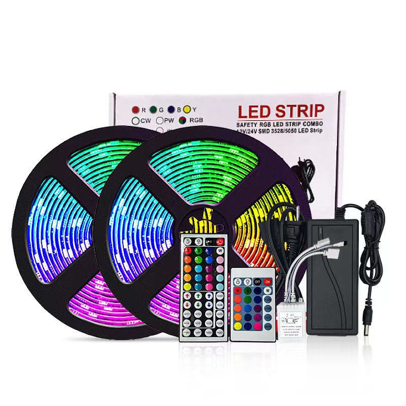 JACKSHOP Lampui LED Strip 2835/5050 Anti Air 5M10M Rainbow Lampu Strip Hias LED