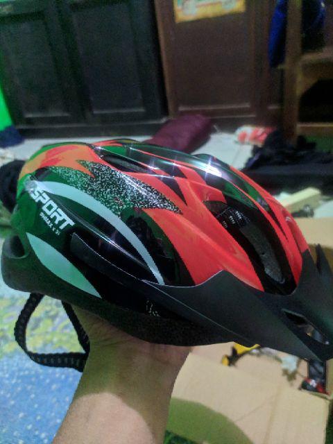 Promo gila paket  aksesoris sepeda  6 in 1 item helm  