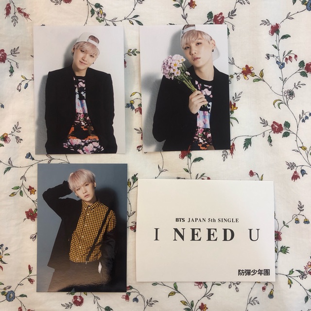 [3 pcs] BTS I Need U Shibuya Marui Japan 5th Single Suga Special Photo Set