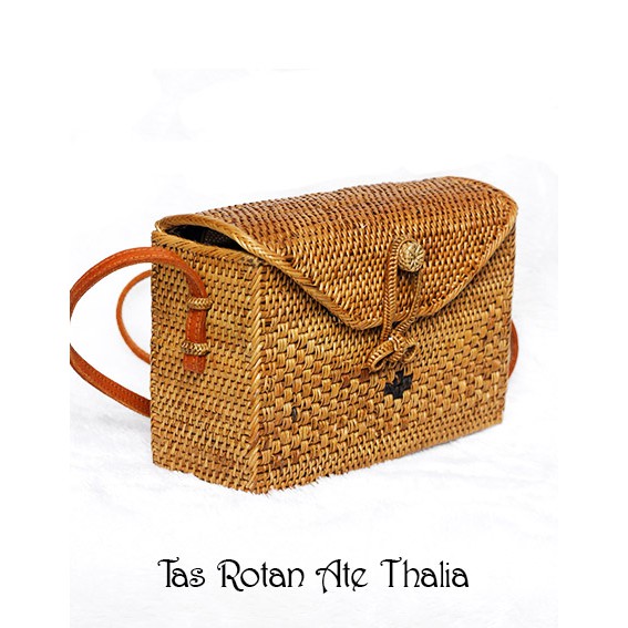 Sweet Honey Tas Rotan Ate Bali Model Kotak Thalia Bali Rattan Sling Bag Premium Quality [Bisa COD]