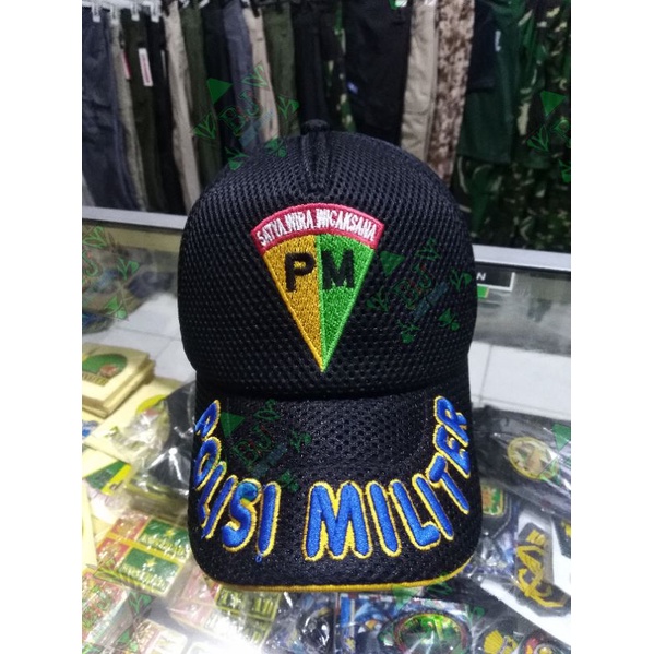 topi jala polisi militer / topi polisi militer / topi jaring pm