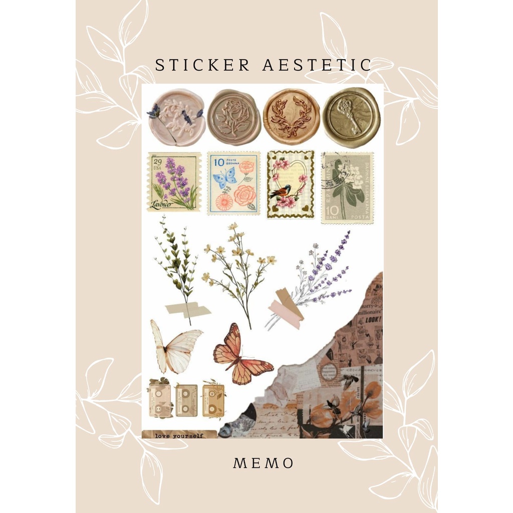 

STIKER VINTAGE WATERPROFF | LEMBARAN A6 | STIKER TUMBLR | STICKER AESTETIC | SCRAPBOOK | JOURNAL KIT | DIY