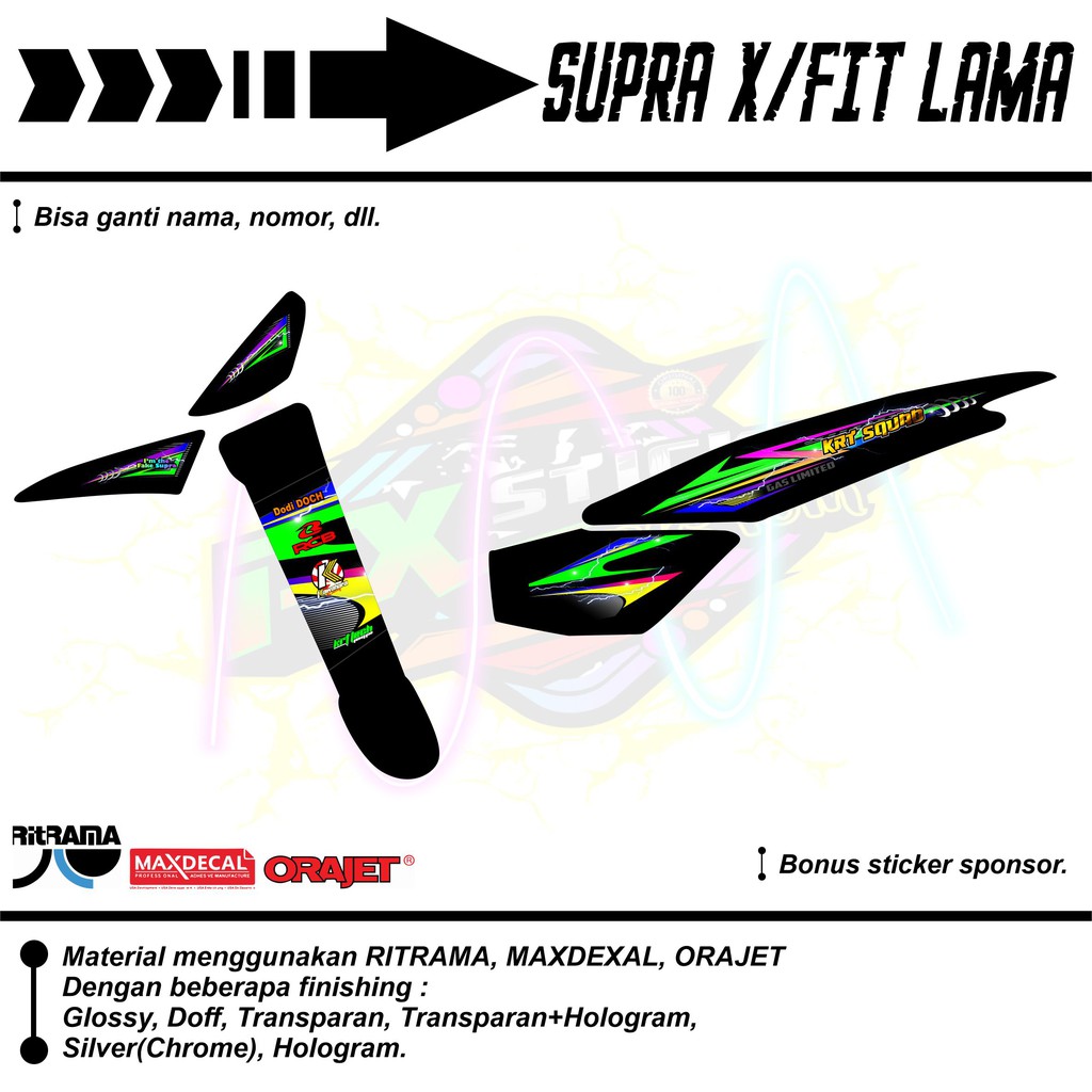 Striping Custom SUPRA X/SUPRA FIT LAMA 2004