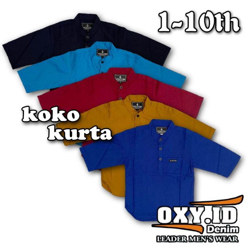 Koko kurta anak usia 1-10 tahun kemeja koko anak lengan 3/4 cod free ongkir