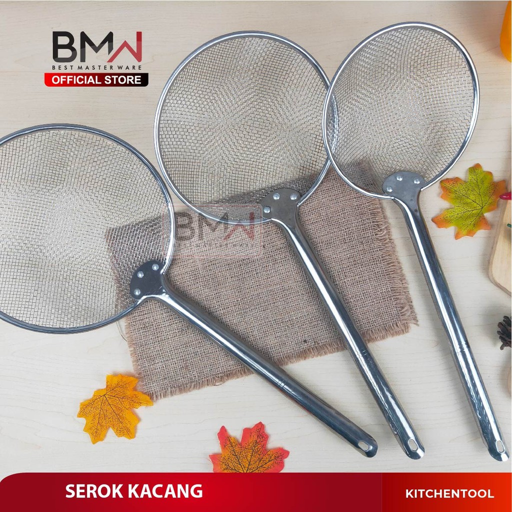 Saringan  jaring Stainles steel / Serok Tirisan Masakan Kerupuk Stainless Steel Tahan Panas