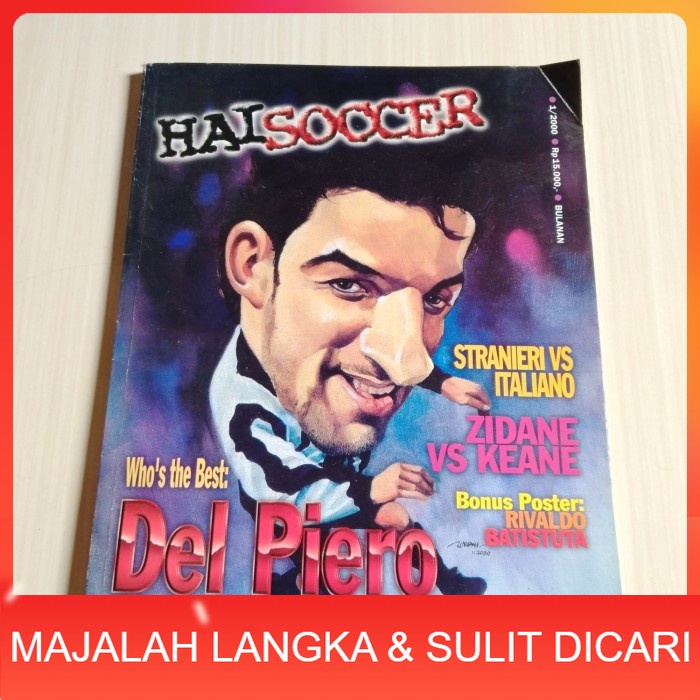 Majalah HAI SOCCER No.1 Th.2000 DEL PIERO (RARE ITEM) Langka