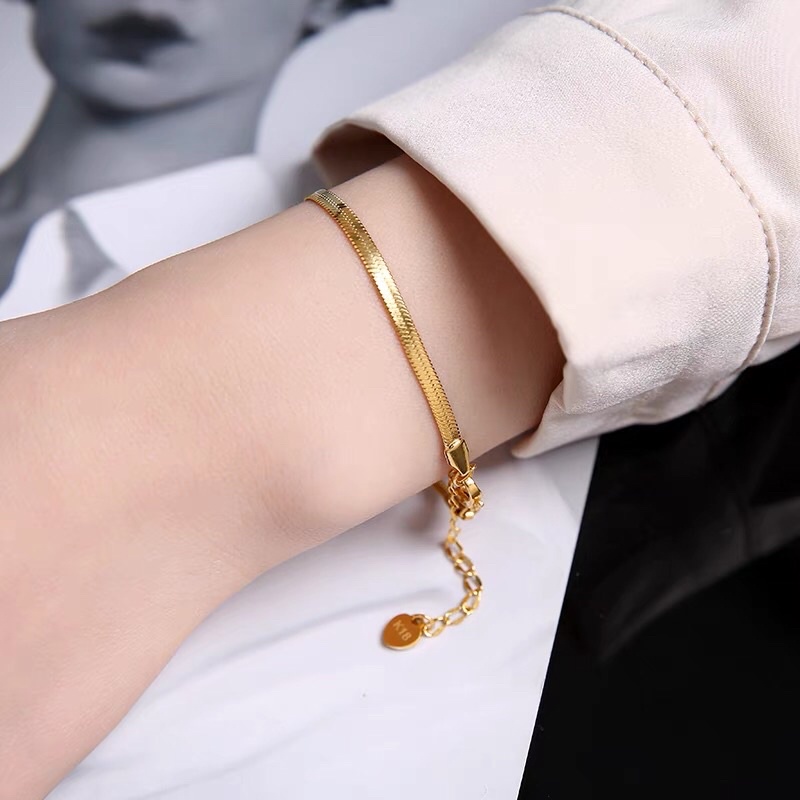 Gelang Titanium Belut Gold 18K Vintage Korea Fashion Style