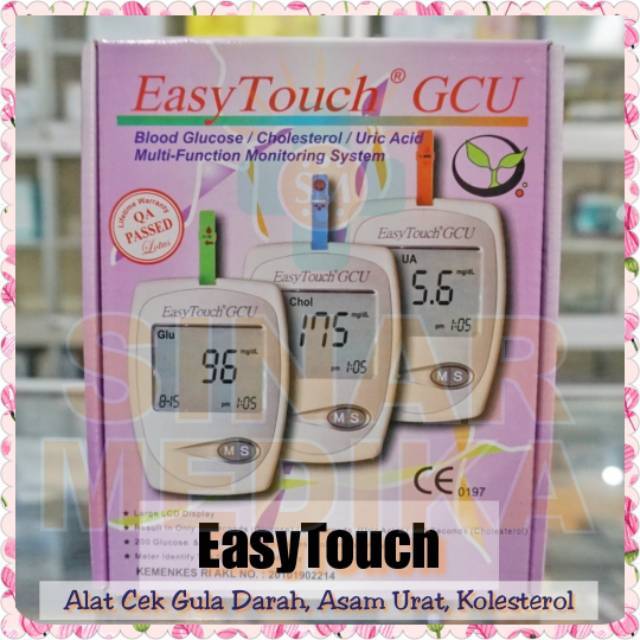 ALAT CEK DARAH EASY TOUCH GCU ( GLUKOSA, ASAM URAT , KOLESTEROL ) EASYTOUCH GULA DIABETES KOLESTROL