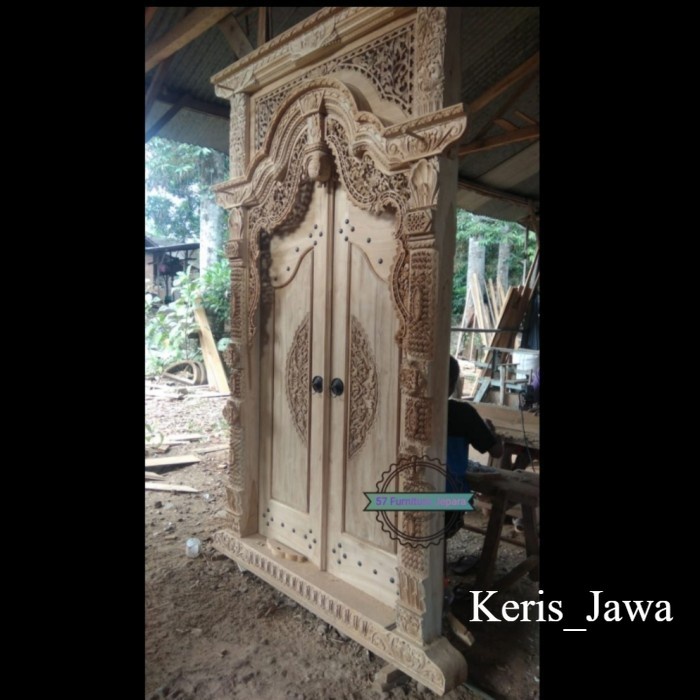 Pintu Kusen Gebyok Kayu Jati Full Ukir Jepara - Antik Klasik Kuno toko KJ