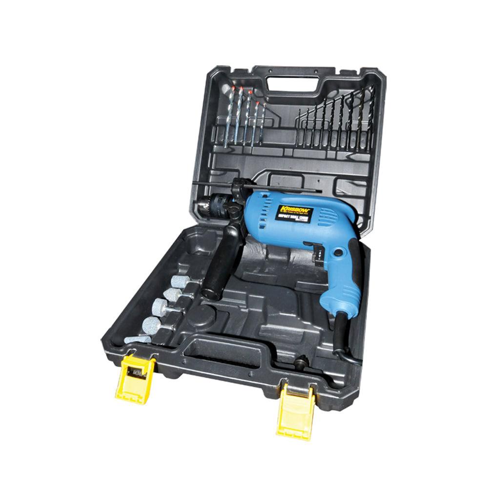 Set Bor Listrik 21 Pcs Bor Portable Alat Bor Obeng Otomatis Gerinda Merk Krisbow