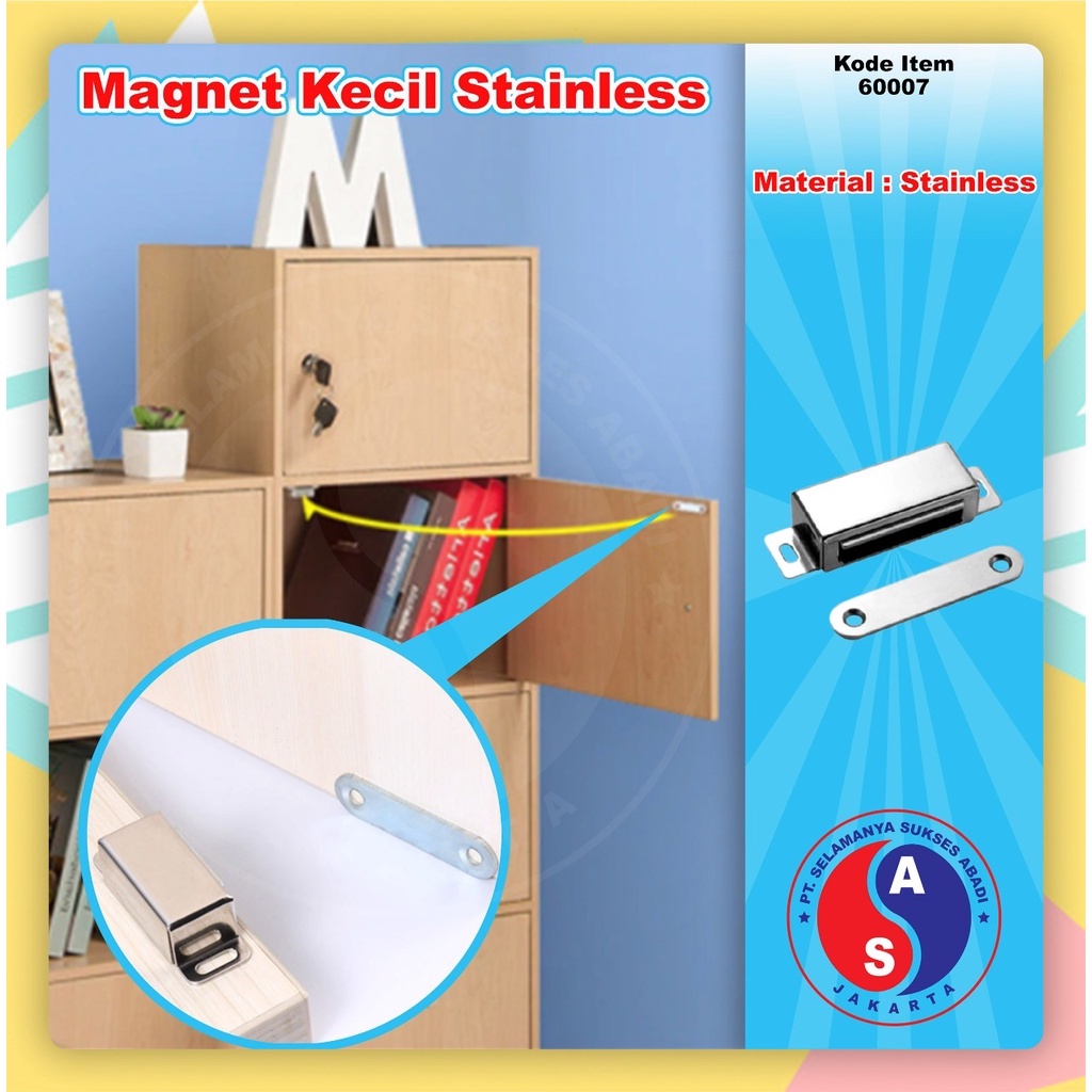 MAGNET PENAHAN PINTU LEMARI KECIL STAINLESS