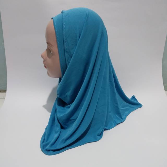 JILBAB ANAK PASHMINA INSTAN Biru