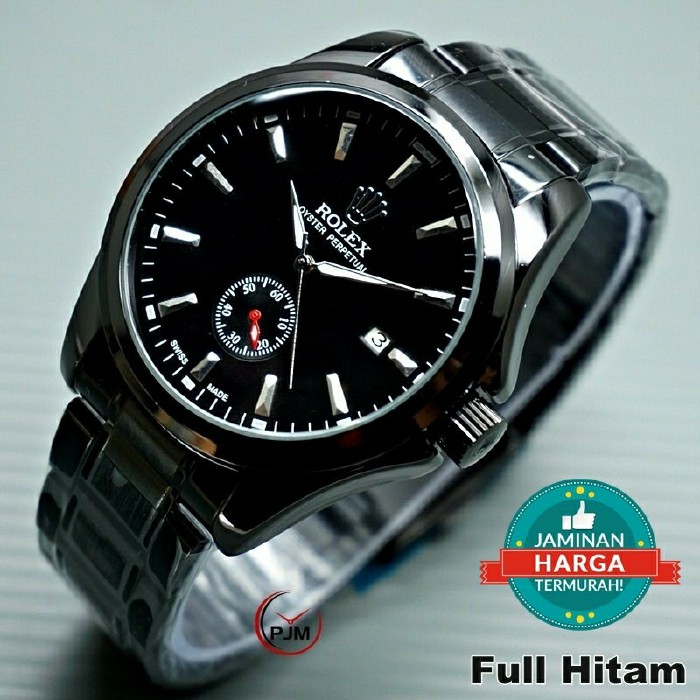 Promo Jam Tangan Pria Rolex Automatic Mesin Terlaris   Kombinasi Hitam Berkualitas
