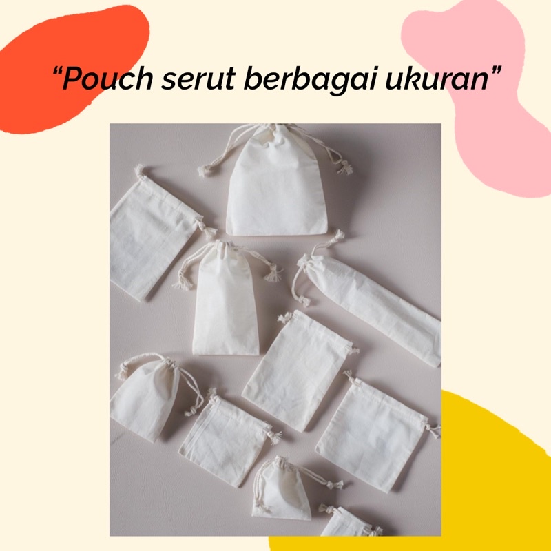 (READYSTOCK) POUCH SERUT BLACU POLOS (10 UKURAN) // POUCH SOUVENIR // POUCH PACKAGING SERUT