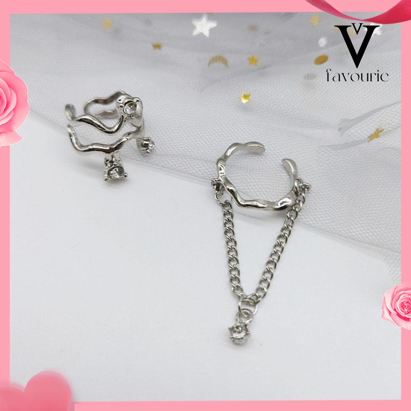 [COD]2pcs Cincin Model Gelombang Tidak Teratur Adjustable Untuk Wanita-FA