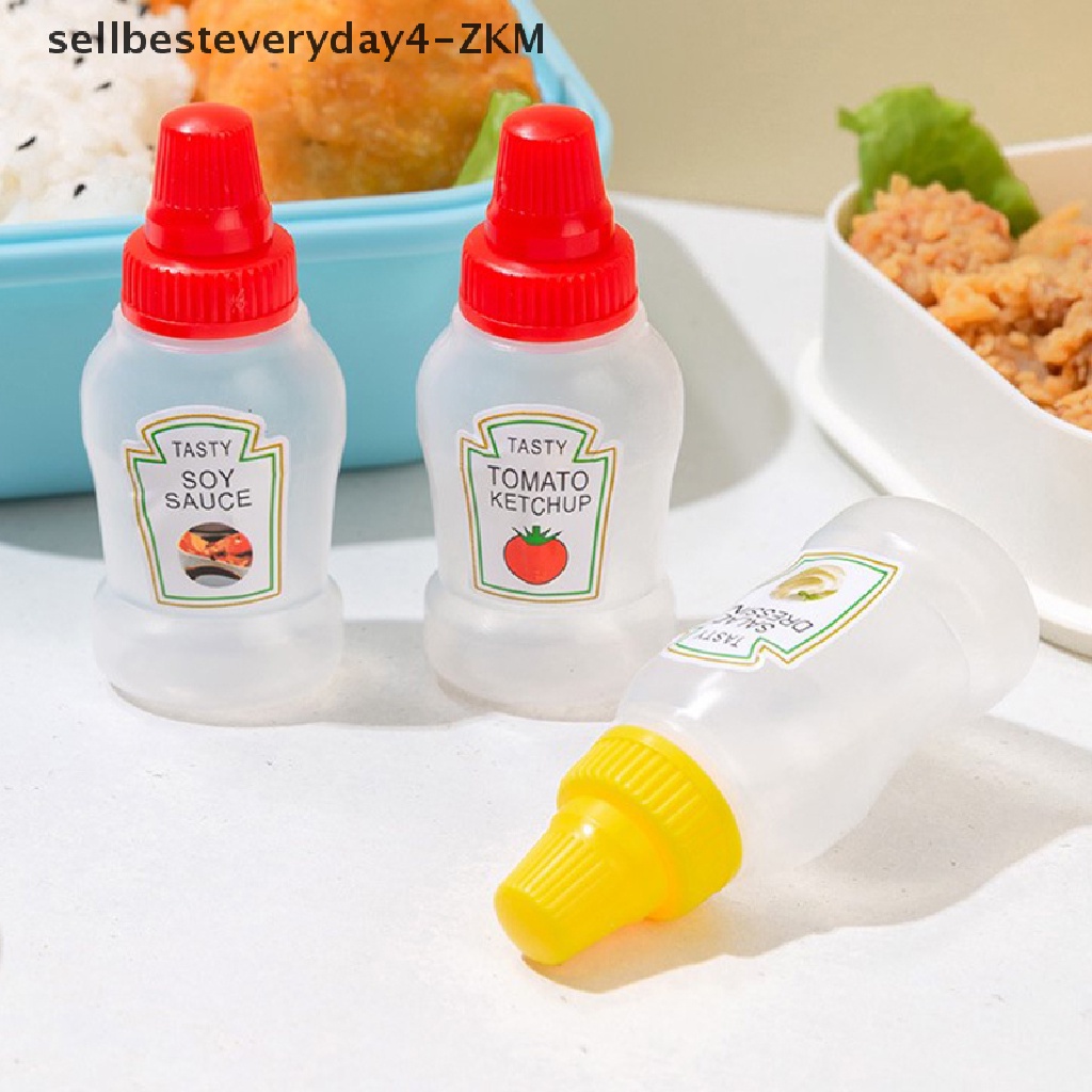 3 / 2 Pcs Botol Wadah Bumbu Saus Tomat Tomat Salad Portabel Untuk Bento Makan Siang Dapur