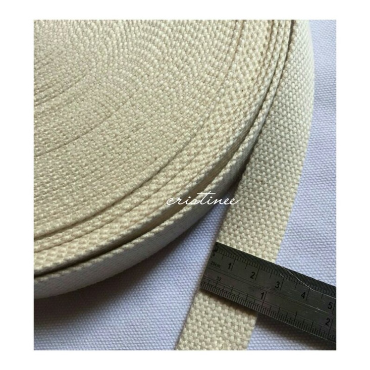 Webbing katun lebar 2.5cm ( 1 meter)