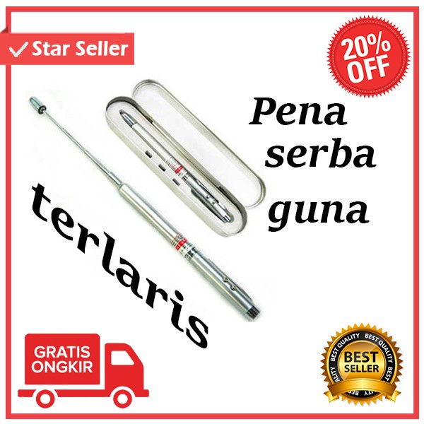 

Pena Premium 5 in 1 Laser Pointer pulpen unik murah serbaguna multifungsi pulpen senter / pulpen ajaib / pena multifungsi