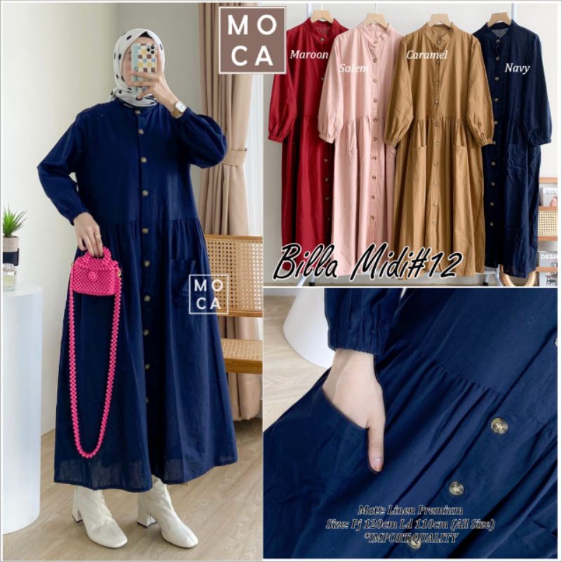 BILLA MIDI #12 MATT LINEN PREMIUM BY MOCA ORI BERLABEL