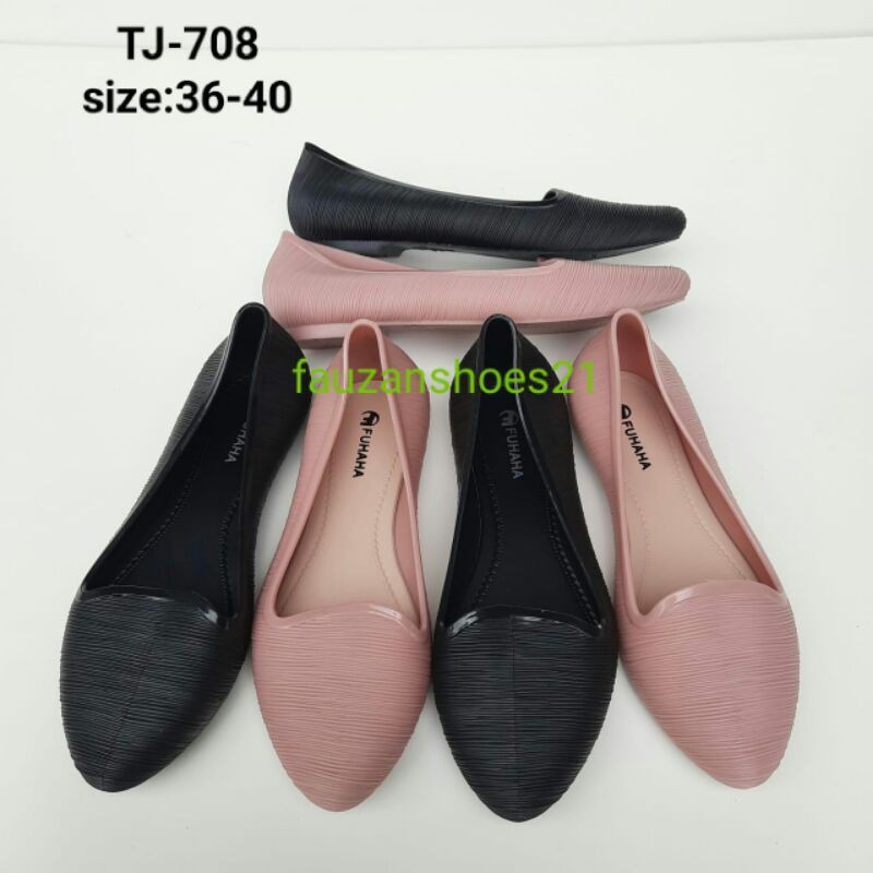 Sepatu Karet Jelly Wanita Sepatu Plat ulir Fuhaha TJ 708 Sepatu Karet Jelly Wanita Sepatu Plat ulir Fuhaha TJ 708