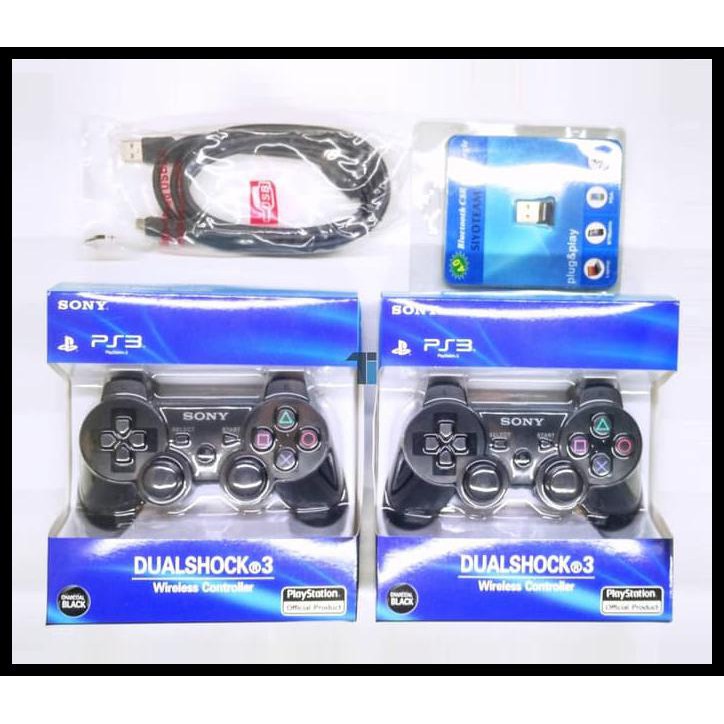 Paket 2 Stik PS3 (Ori Pabrik) + Kabel USB + Bluetooth OBRAL