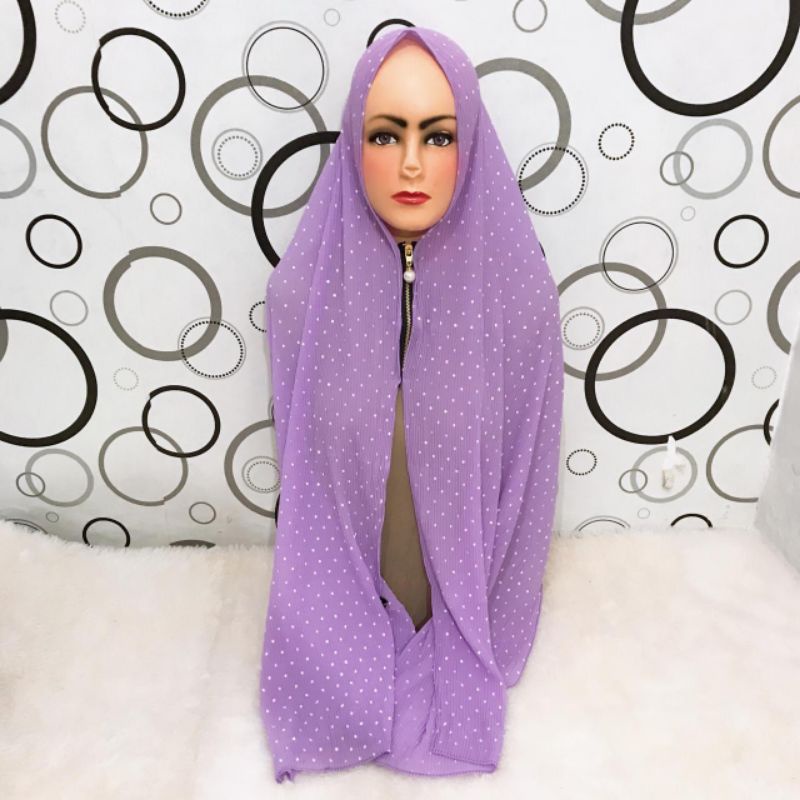 Jilbab Pashmina Instan Resleting