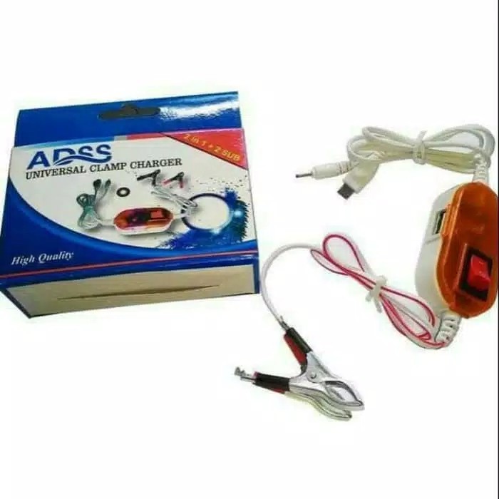 Charger Handphone Aki 2 In 1 / Charger HP Aki 2 In 1 ADSS